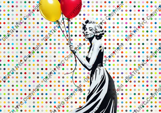 ’Deathba270’’ 45X32Cm (Edition Of 100*) (2025) Monr Balloon Art Print