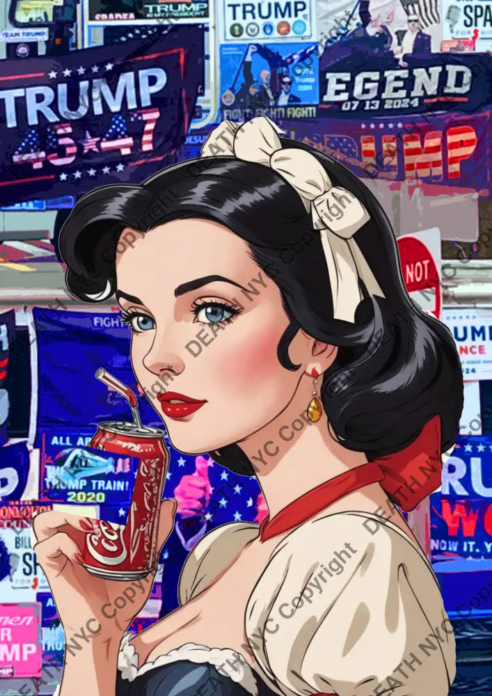 ’DEATHBE511’’ 45x32cm (Edition of 100*) (2025) Trump Snow Art Print