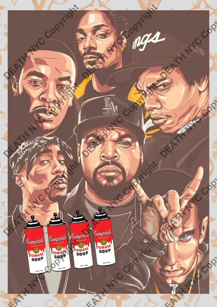 ’DEATHBE812’’ 45x32cm (Edition of 100*) (2025) rap Art Print