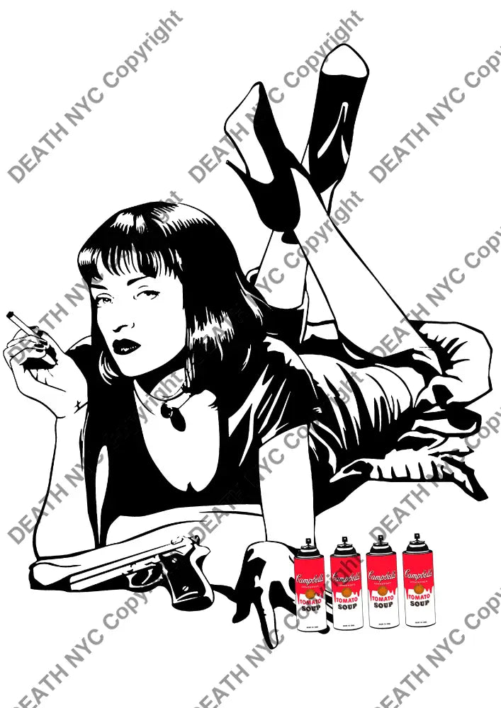 ’DEATHBE981’’ 45x32cm (Edition of 100*) (2025) smoke Art Print