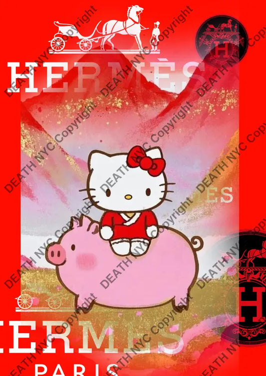 ’DEATHBF348’’ 45x32cm (Edition of 100*) (2025) kitty Art Print