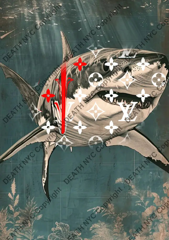 ’DEATHBF436’’ 45x32cm (Edition of 100*) (2025) shark Art Print