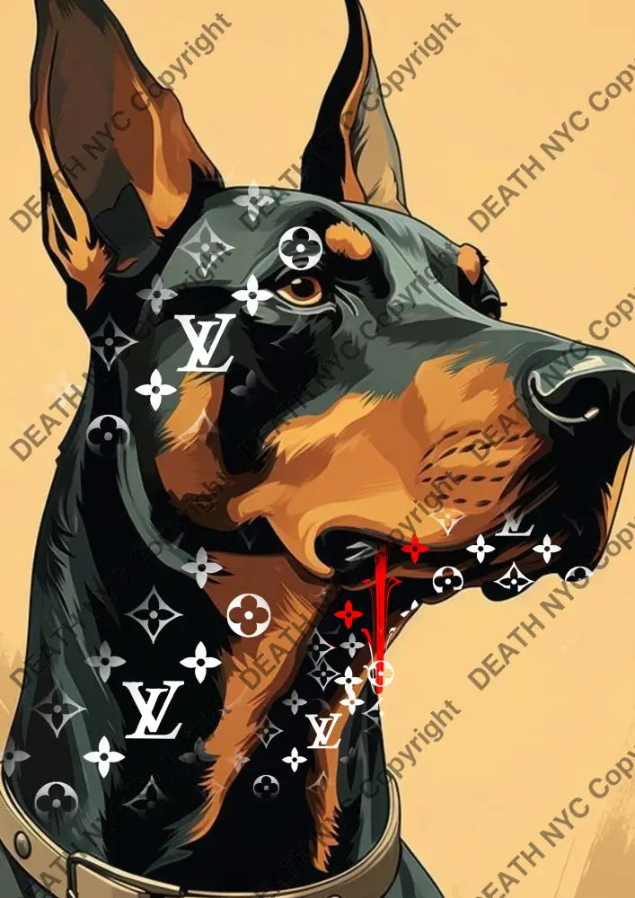 ’DEATHBF448’’ 45x32cm (Edition of 100*) (2025) dog Art Print