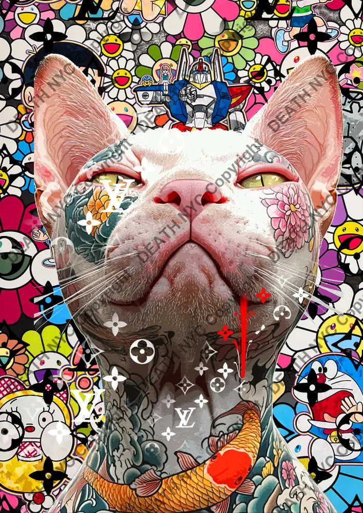 ’DEATHBF449’’ 45x32cm (Edition of 100*) (2025) cat Art Print
