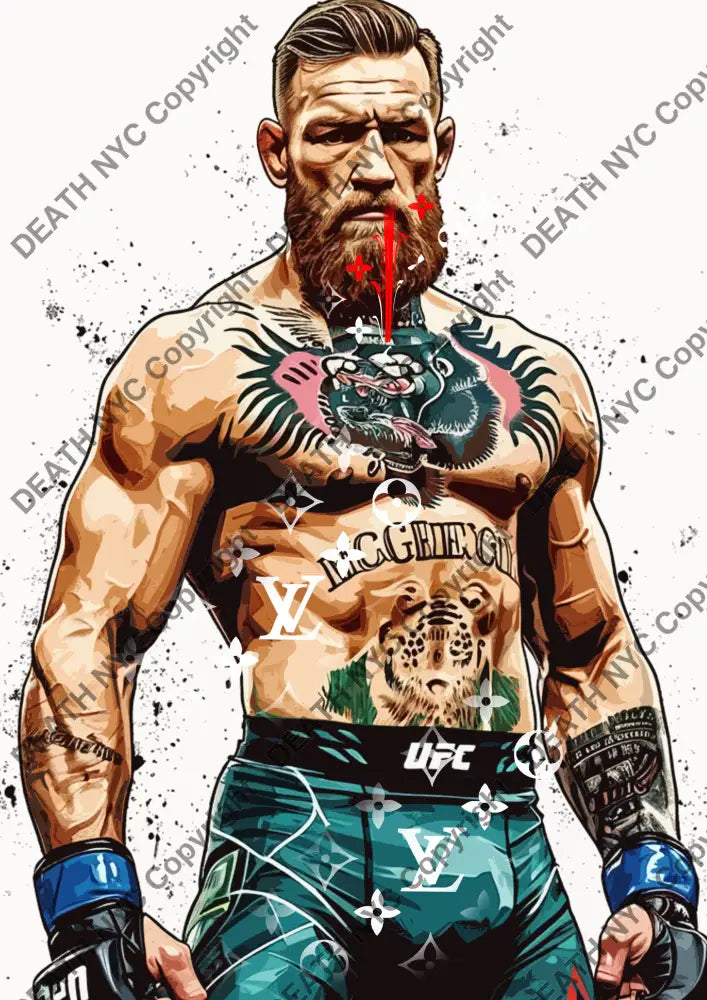 ’DEATHBF455’’ 45x32cm (Edition of 100*) (2025) fight Art Print