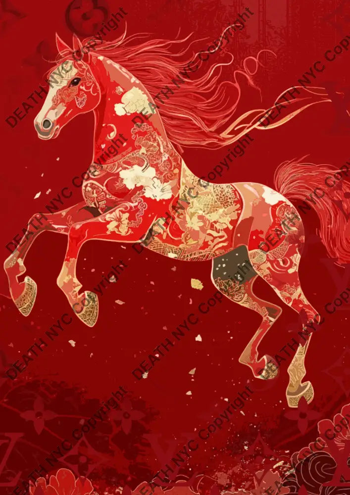 ’DEATHCA333’’ 45x32cm (Edition of 100*) (2025) horse Art Print