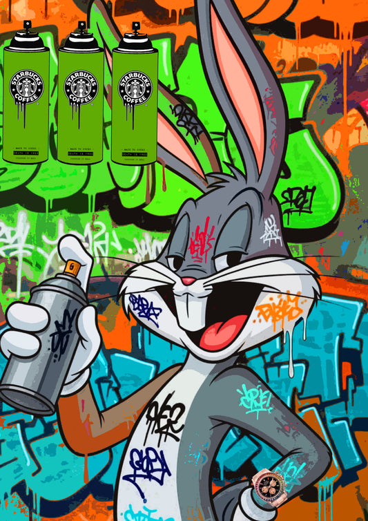 Auction "CA63 bunny" art print 45x32cm (Edition of 100)
