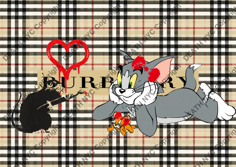 Deathf1095 Tom And Jerry Banksy (Edition Of 100) (2022) Art Print