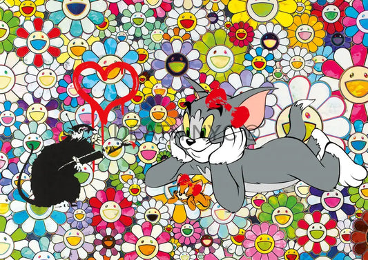 Deathf1098 Tom And Jerry Banksy (Edition Of 100) (2022) Art Print