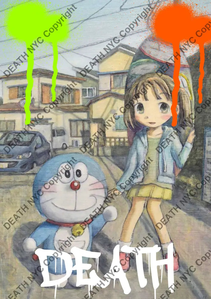 Deathma247 Doraemon (Edition Of 100) (2022) Art Print