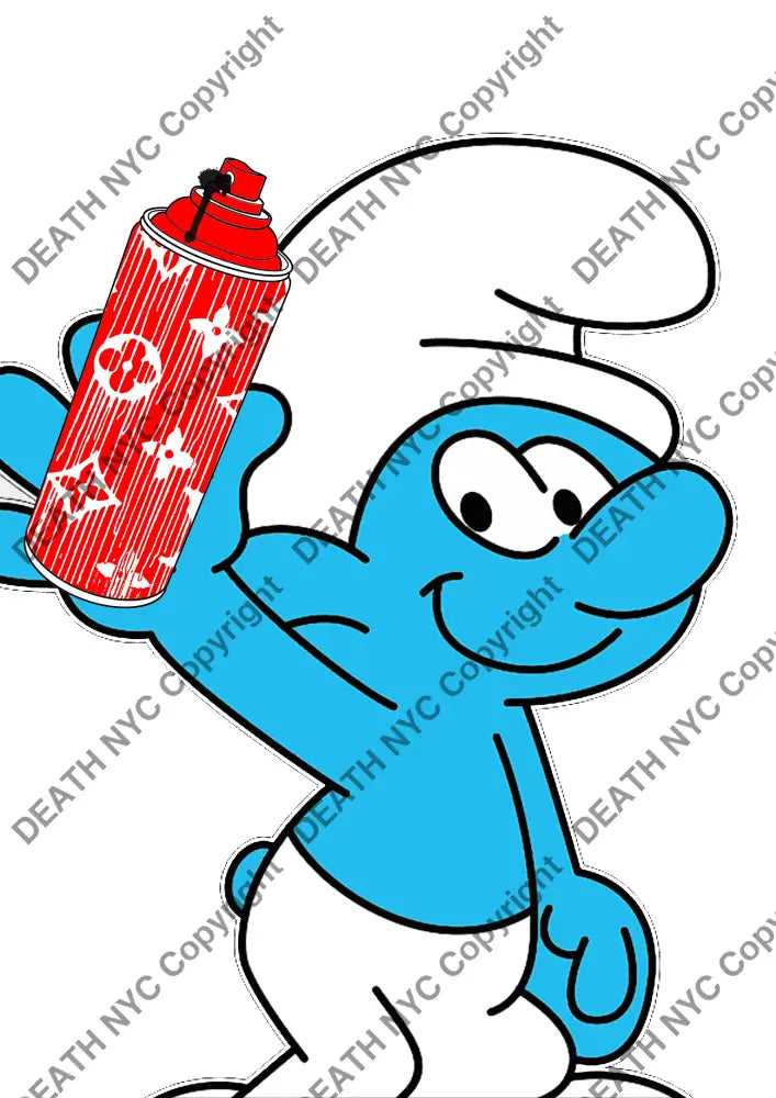 Deathme921 Smurf 45X32Cm (Edition Of 100*) (2023) Art Print