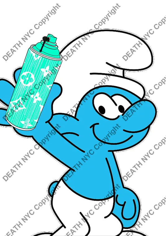 Deathme923 Smurf 45X32Cm (Edition Of 100*) (2023) Art Print
