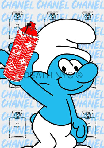 Deathme926 Smurf 45X32Cm (Edition Of 100*) (2023) Art Print