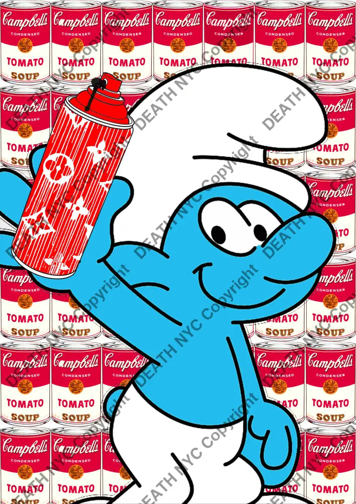 Deathme929 Smurf 45X32Cm (Edition Of 100*) (2023) Art Print