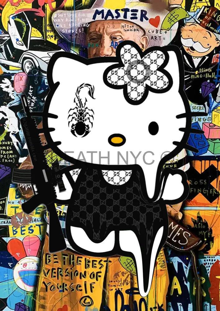 Deathmg225 45X32Cm Kitty (Edition Of 100*) (2023) Art Print