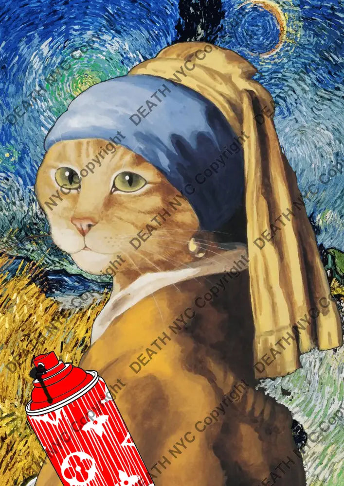 ’Deathmh1014’ 45X32Cm Cat (Edition Of 100*) (2023) Art Print