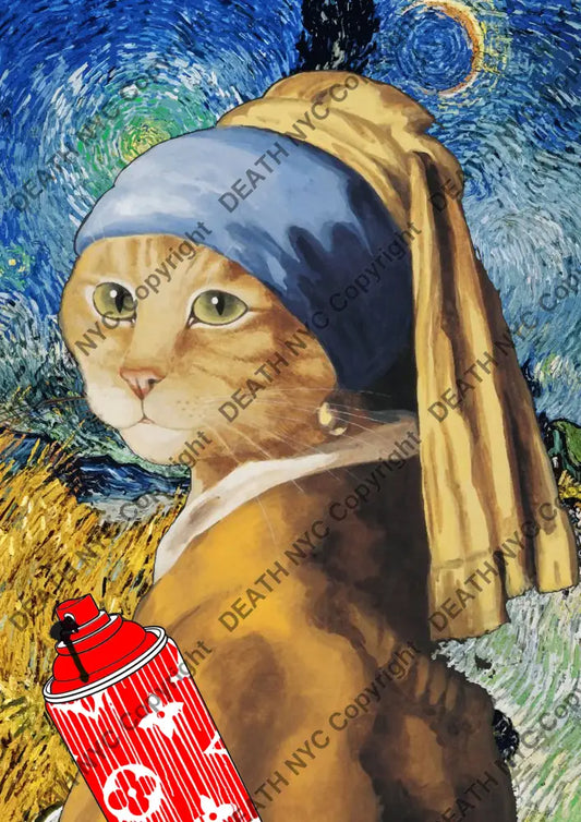 ’Deathmh1014’ 45X32Cm Cat (Edition Of 100*) (2023) Art Print