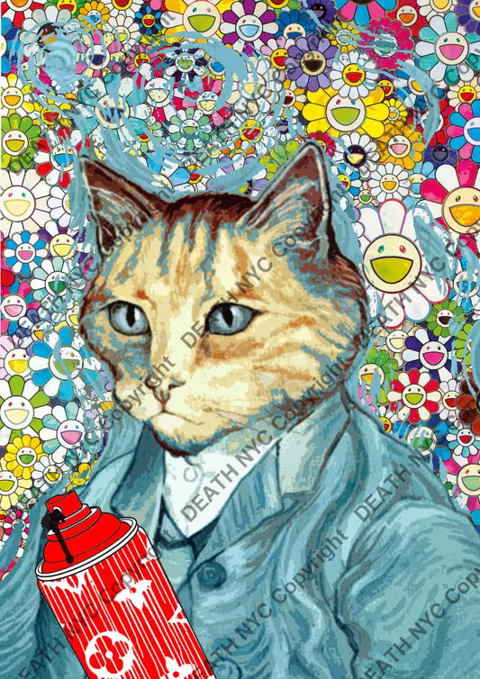 ’Deathmh1021’ 45X32Cm Cat (Edition Of 100*) (2023) Art Print