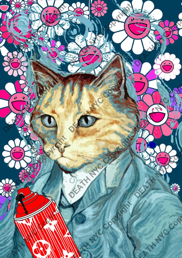 ’Deathmh1022’ 45X32Cm Cat (Edition Of 100*) (2023) Art Print