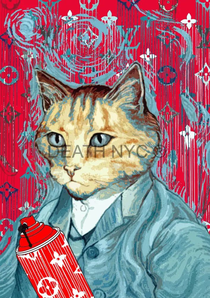 ’Deathmh1023’ 45X32Cm Cat (Edition Of 100*) (2023) Art Print