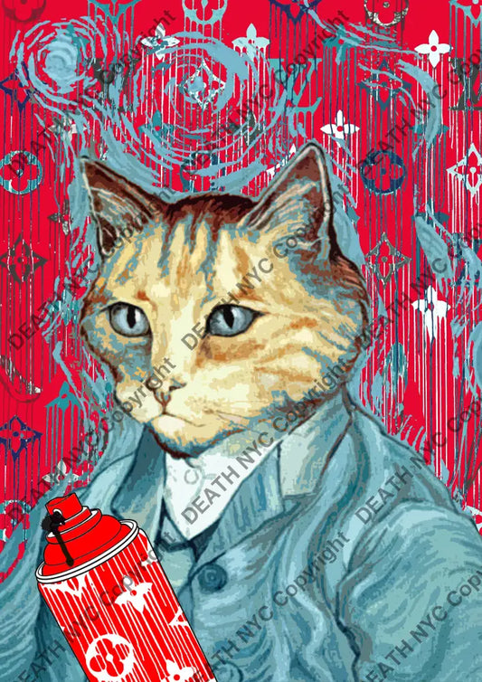 ’Deathmh1023’ 45X32Cm Cat (Edition Of 100*) (2023) Art Print