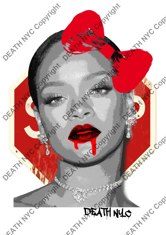 ’Deathmh1351’ 45X32Cm Rhianna (Edition Of 100*) (2023) Art Print