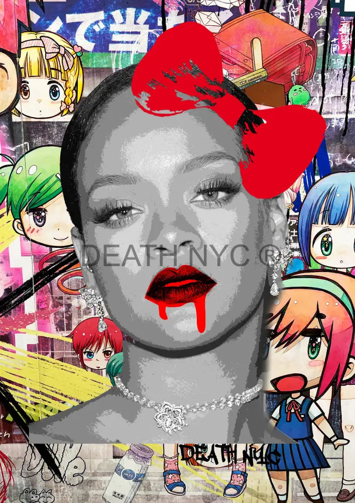 ’Deathmh1352’ 45X32Cm Rhianna (Edition Of 100*) (2023) Art Print