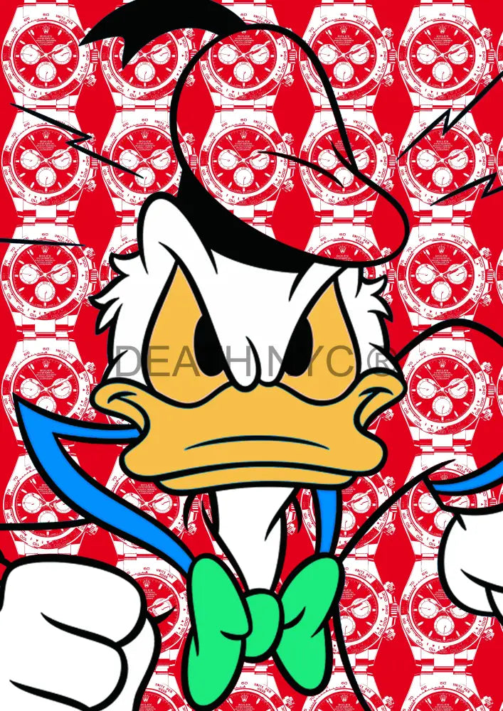 ’Deathmh202’ 45X32Cm Donald Duck (Edition Of 100*) (2023) Art Print
