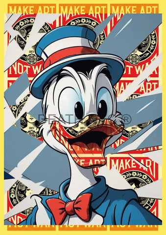’Deathmi1163’ 45X32Cm Donald Duck (Edition Of 100*) (2023) Art Print