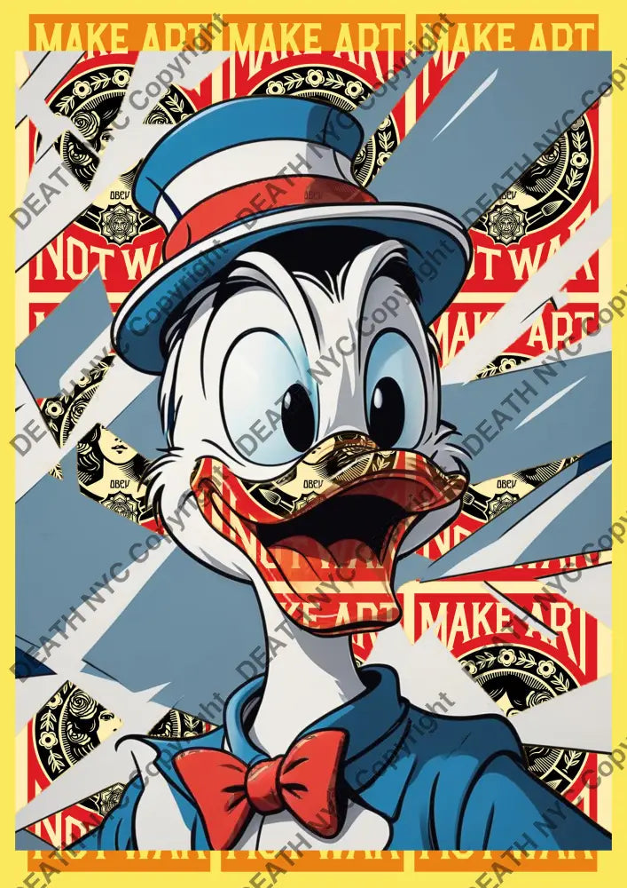 ’Deathmi1163’ 45X32Cm Donald Duck (Edition Of 100*) (2023) Art Print
