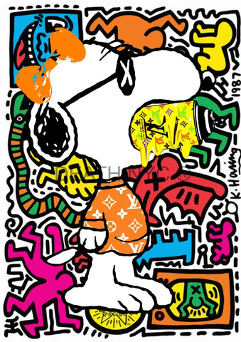’Deathmi1284’ 45X32Cm Snoopy (Edition Of 100*) (2023) Art Print