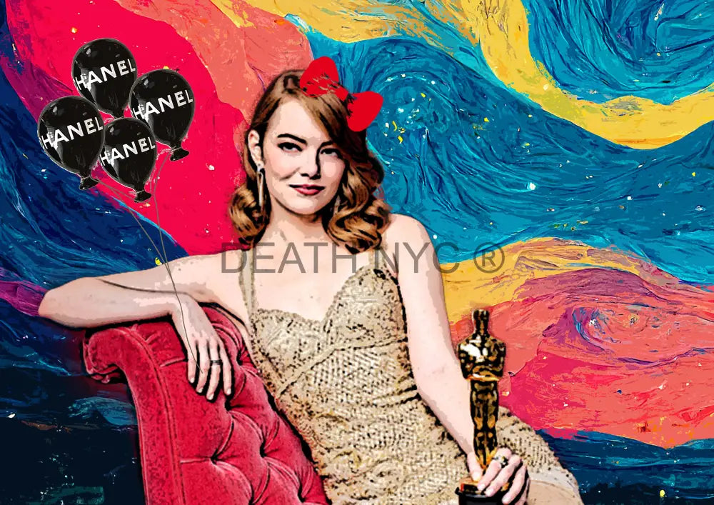 ’Deathmi82’ 45X32Cm Emma Stone (Edition Of 100*) (2024) Art Print