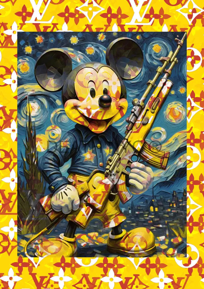 ’Deathmi856’ 45X32Cm Mickey (Edition Of 100*) (2023) Art Print