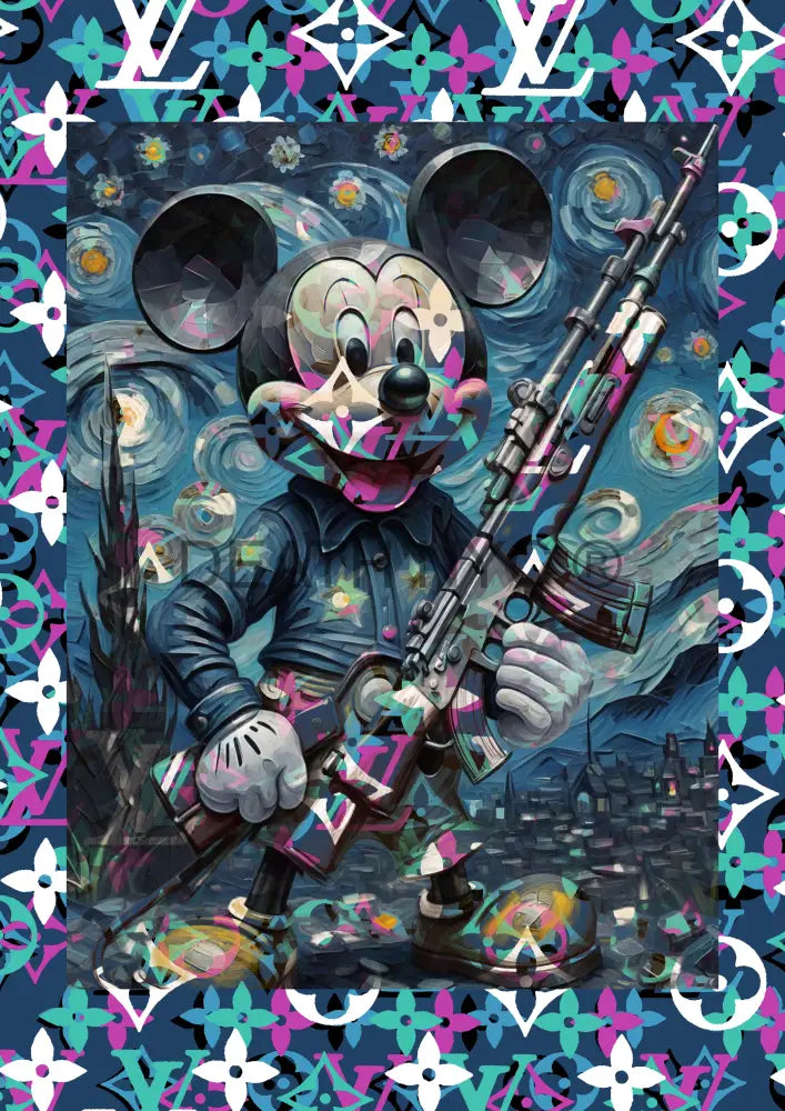 ’Deathmi857’ 45X32Cm Mickey (Edition Of 100*) (2023) Art Print