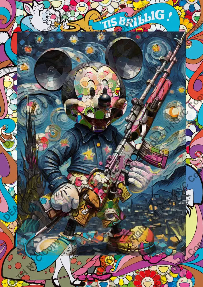’Deathmi859’ 45X32Cm Mickey (Edition Of 100*) (2023) Art Print