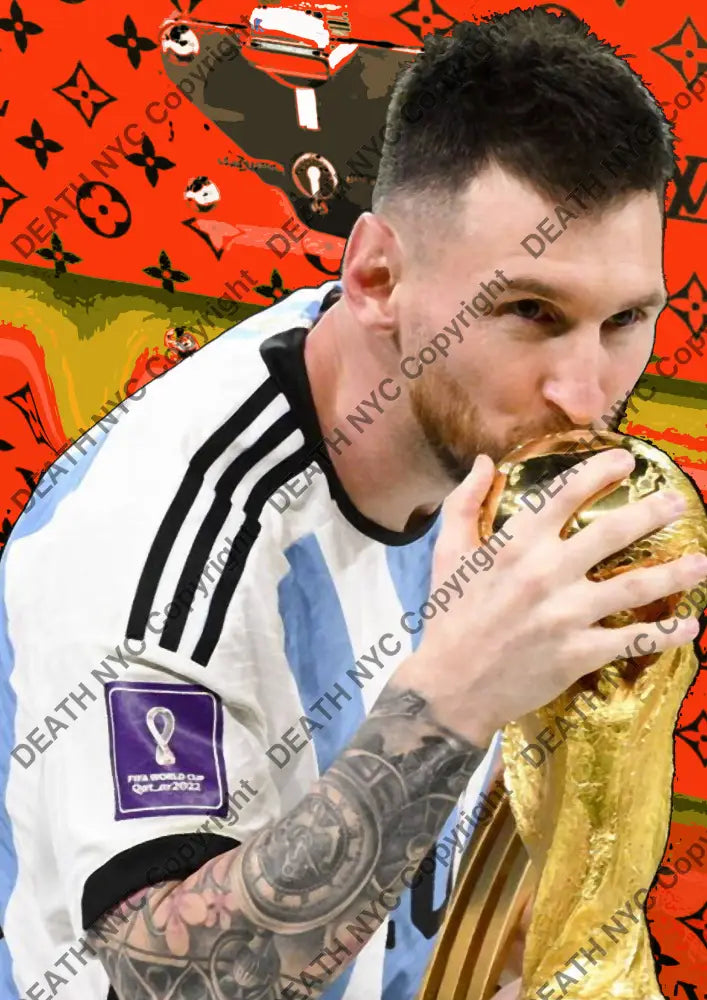 ’Deathmt63’ 45X32Cm Messi (Edition Of 100*) (2024) Art Print