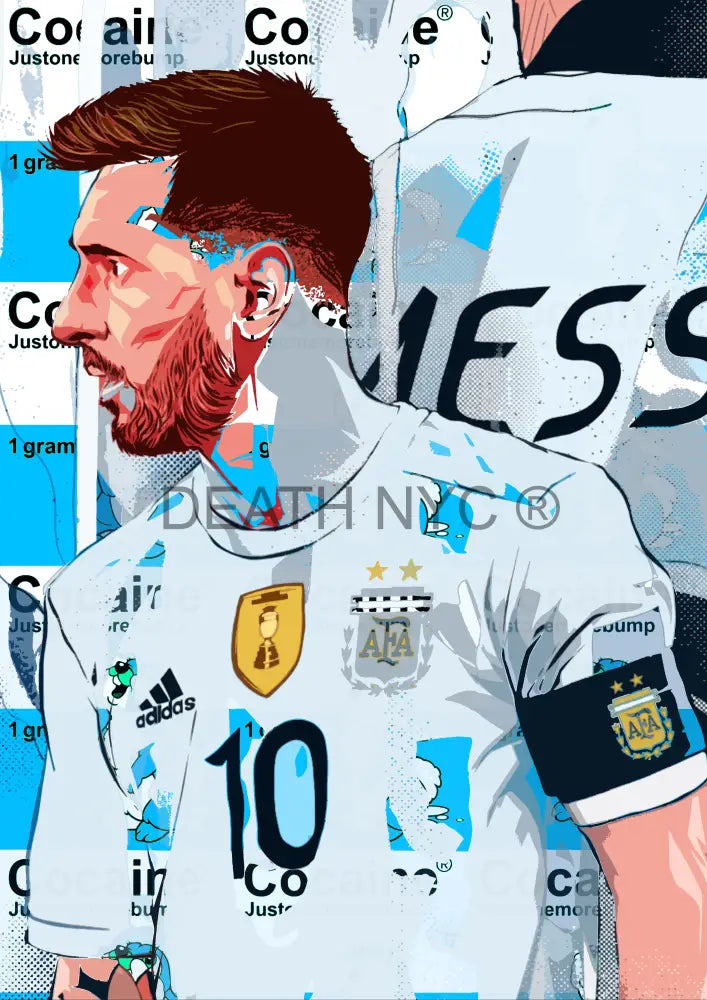 ’Deathmt67’ 45X32Cm Messi (Edition Of 100*) (2024) Art Print