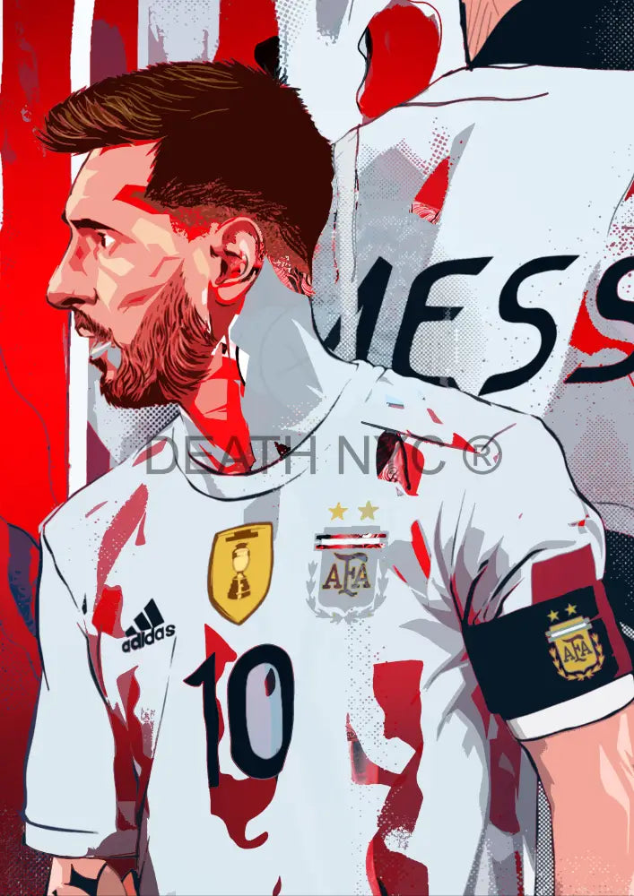 ’Deathmt68’ 45X32Cm Messi (Edition Of 100*) (2024) Art Print