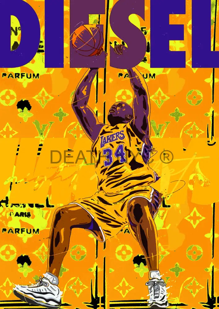 ’Deathmt74’ 45X32Cm Lakers (Edition Of 100*) (2024) Art Print