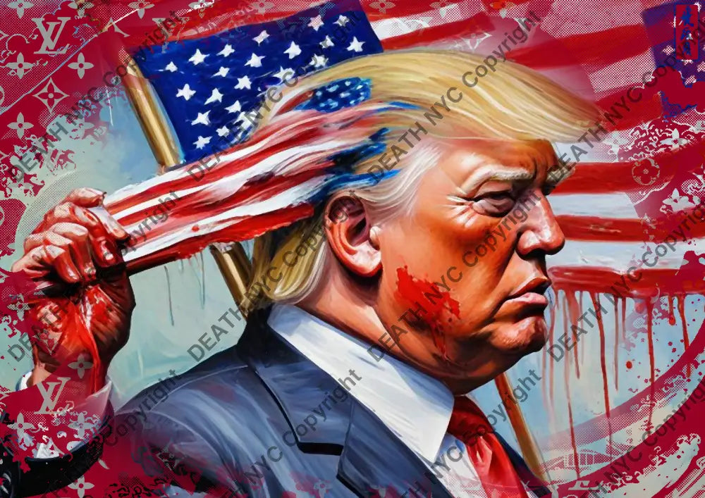 ’Deathmz128’ 45X32Cm Trump (Edition Of 100*) (2024) Art Print
