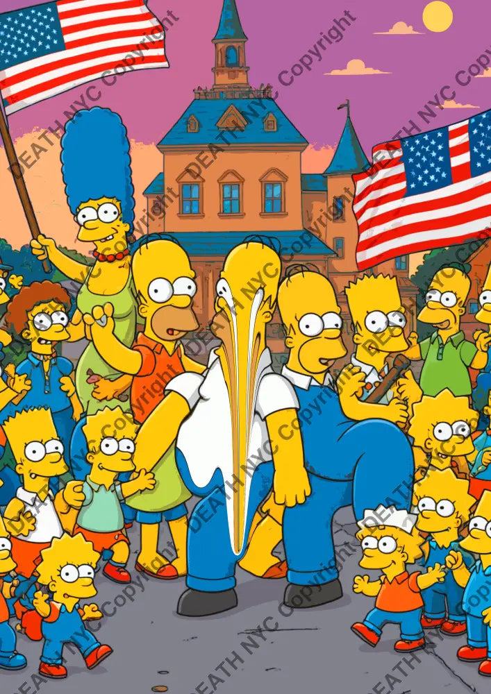 ’Deathnc65’ 45X32Cm Simpson (Edition Of 100*) (2024) Art Print