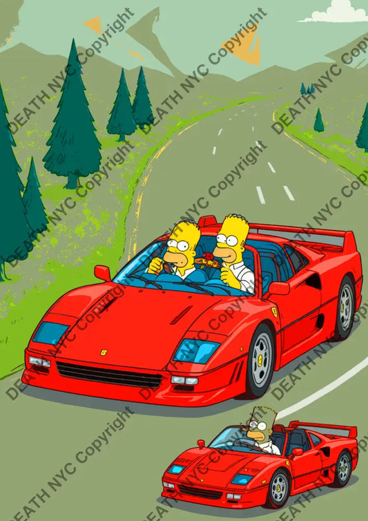 ’Deathnc66’ 45X32Cm Simpson (Edition Of 100*) (2024) Art Print