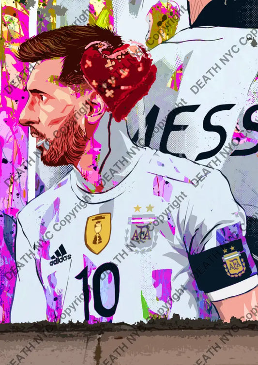 ’Deathne87’ 45X32Cm Messi (Edition Of 100*) (2024) Art Print