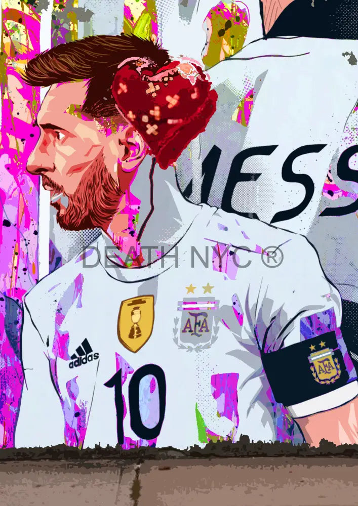 ’Deathne87’ 45X32Cm Messi (Edition Of 100*) (2024) Art Print