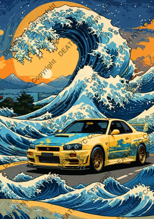 ’Deathnq117’’ 45X32Cm Wave (Edition Of 100*) (2024) Art Print