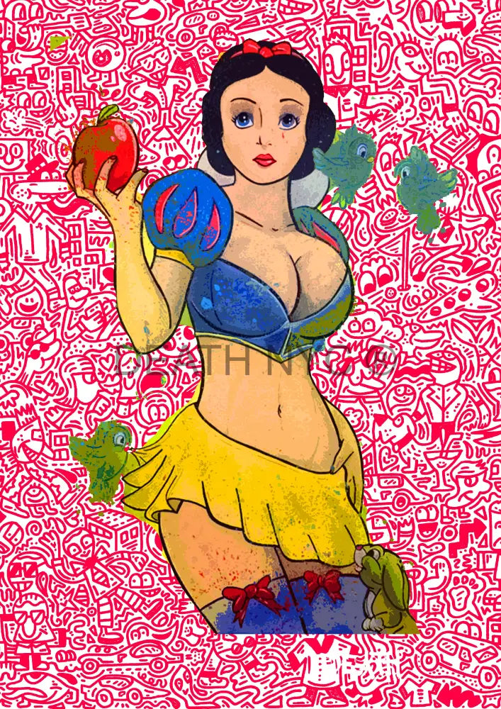 Deaths1313 Snow White 45X32Cm (Edition Of 100) (2022) Art Print