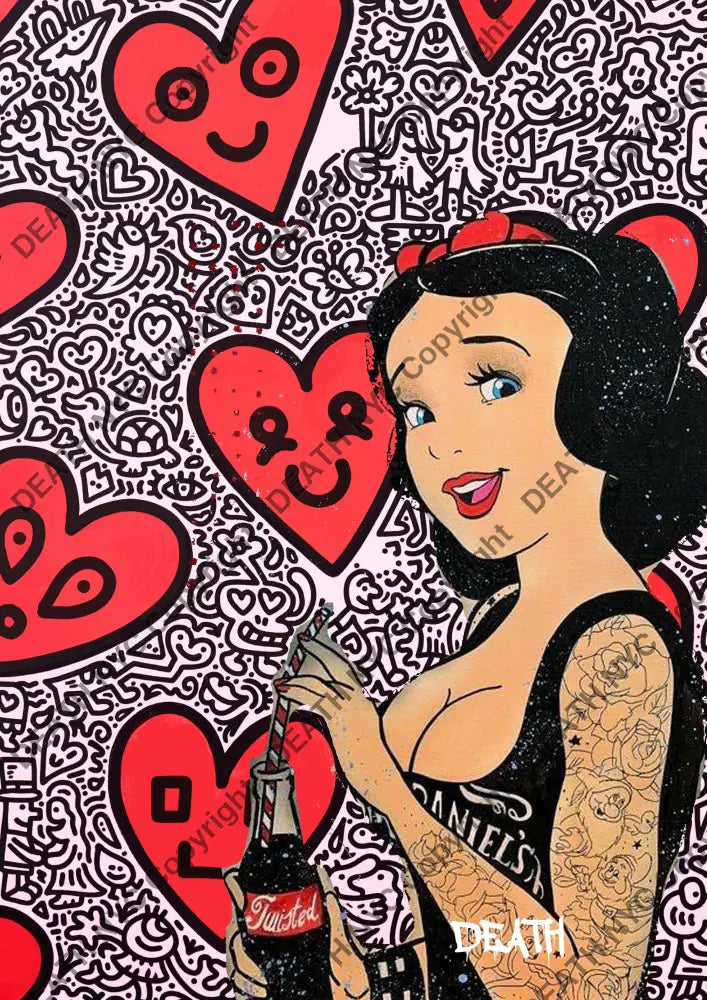 Deaths1320 Snow White 45X32Cm (Edition Of 100) (2022) Art Print