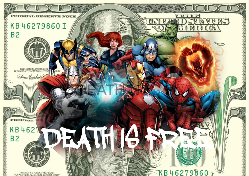 Deatht3042 45X32Cm Avengers (Edition Of 100) (2023) Art Print