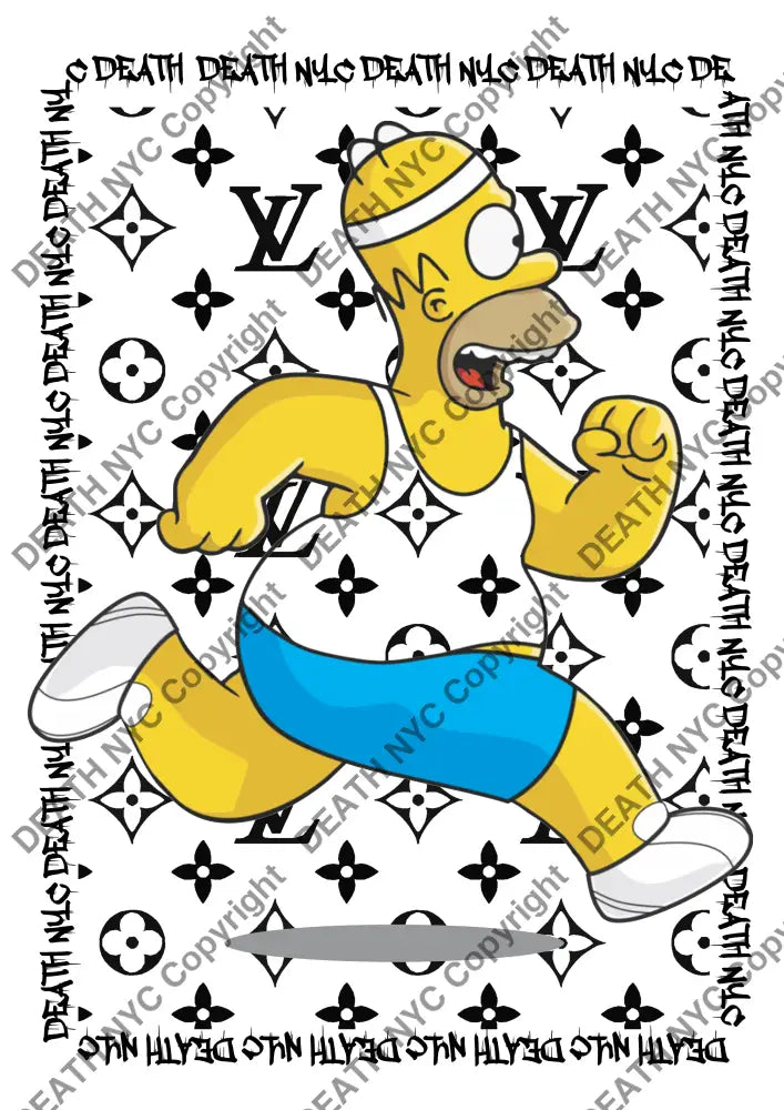 Deathu782 45X32Cm Homer (Edition Of 100) (2023) Art Print