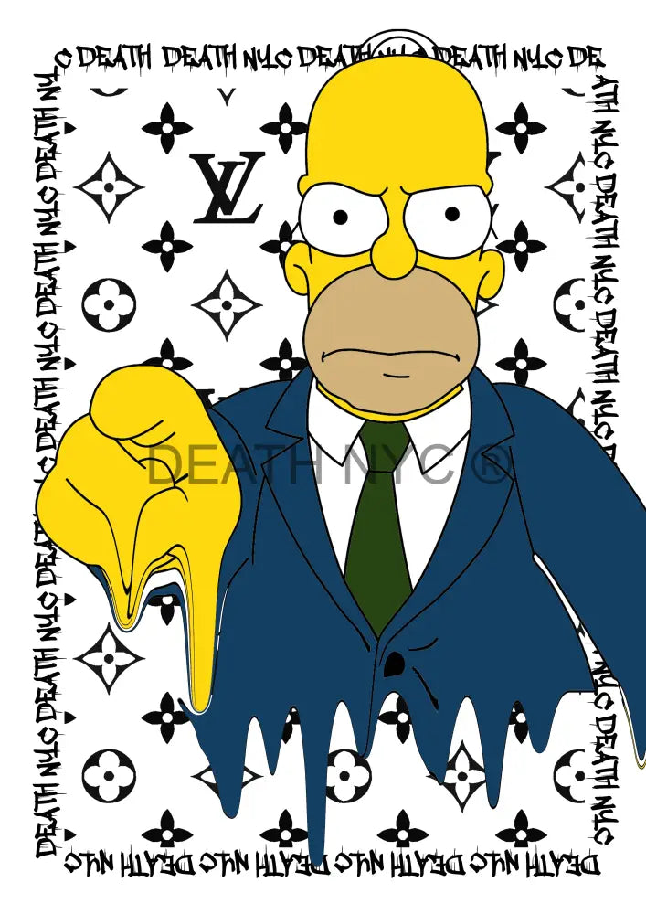 Deathu783 45X32Cm Homer (Edition Of 100) (2023) Art Print